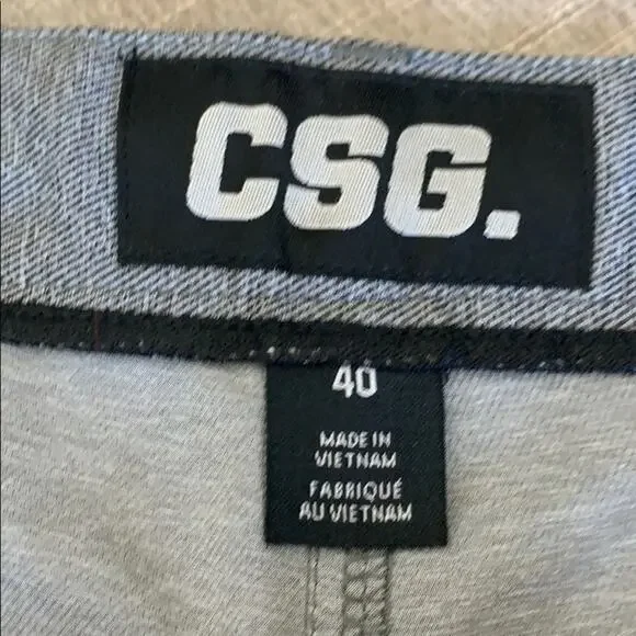 CSG by Champs Men's Gray Flat Front Shorts - Picture 2 of 7